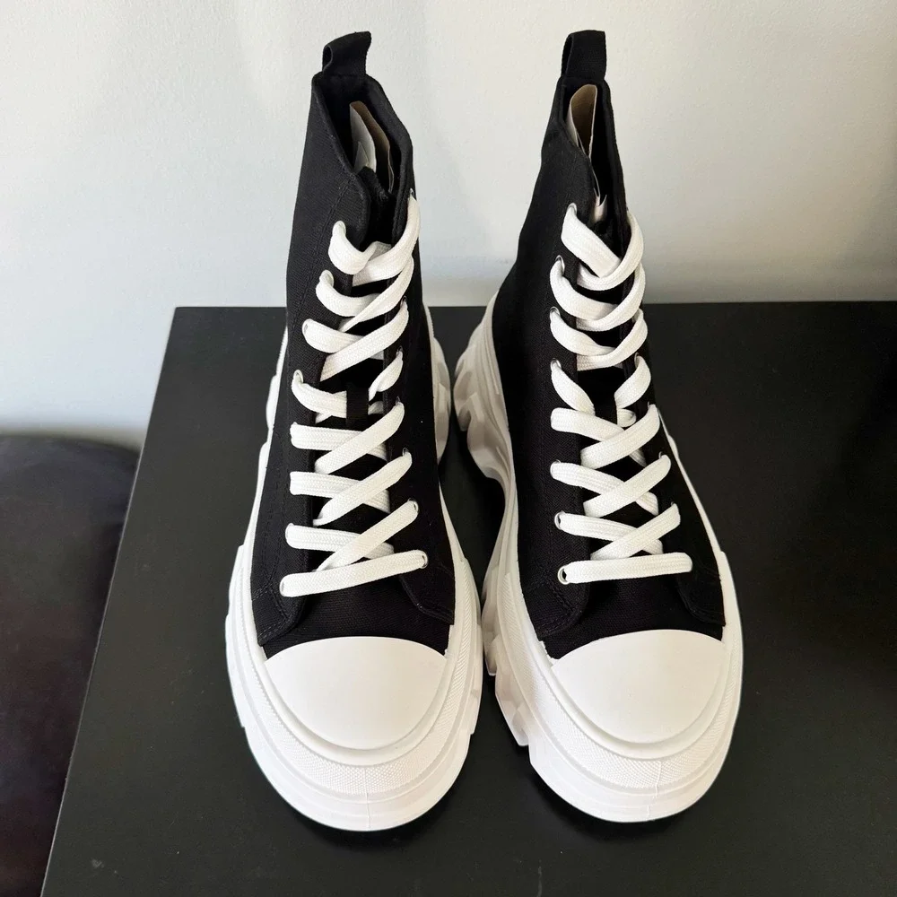 Azalea Wang Chaney Black Chunky Platform High Top Sneaker Boots Shoes Sz 10 NEW